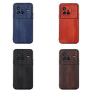 For Vivo X80 Yellow Cow Texture PU Phone Case(Blue)