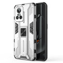 For OPPO Realme GT Neo3 5G China Supersonic PC + TPU Shock-proof Protective Phone Case with Holder(Silver)