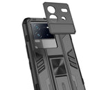 For vivo iQOO Neo6 5G China Supersonic PC + TPU Shock-proof Protective Phone Case with Holder(Blue)