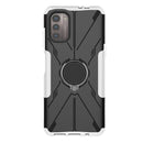 For Nokia G21 Armor Bear Shockproof PC + TPU Phone Case with Ring(White)