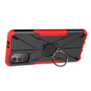 For Nokia G21 Armor Bear Shockproof PC + TPU Phone Case with Ring(Red)