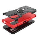 For Nokia G21 Armor Bear Shockproof PC + TPU Phone Case with Ring(Red)