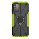 For Nokia G21 Armor Bear Shockproof PC + TPU Phone Case with Ring(Green)