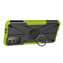 For Nokia G21 Armor Bear Shockproof PC + TPU Phone Case with Ring(Green)