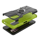 For Nokia G21 Armor Bear Shockproof PC + TPU Phone Case with Ring(Green)