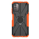 For Nokia G21 Armor Bear Shockproof PC + TPU Phone Case with Ring(Orange)