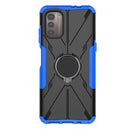 For Nokia G21 Armor Bear Shockproof PC + TPU Phone Case with Ring(Blue)