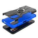 For Nokia G21 Armor Bear Shockproof PC + TPU Phone Case with Ring(Blue)