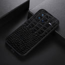 For Vivo X80 Crocodile Top Layer Cowhide Leather Phone Case(Black)