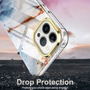 For iPhone 13 Pro Max 360 Full Body Painted Phone Case (Marble L07)