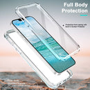 For iPhone 13 Pro Max 360 Full Body Painted Phone Case (Marble L09)