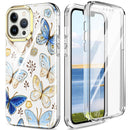 For iPhone 13 Pro Max 360 Full Body Painted Phone Case (Butterflies L10)