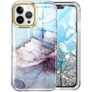 For iPhone 13 Pro Max 360 Full Body Painted Phone Case (Marble L11)
