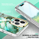 For iPhone 13 Pro Max 360 Full Body Painted Phone Case (Marble L12)