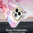 For iPhone 13 Pro Max 360 Full Body Painted Phone Case (Marble L13)