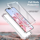 For iPhone 13 Pro Max 360 Full Body Painted Phone Case (Marble L13)