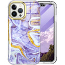 For iPhone 13 Pro Max 360 Full Body Painted Phone Case (Marble L14)