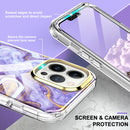 For iPhone 13 Pro Max 360 Full Body Painted Phone Case (Marble L14)