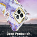 For iPhone 13 Pro Max 360 Full Body Painted Phone Case (Marble L14)