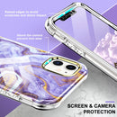 For iPhone 11 360 Full Body Painted Phone Case (Marble L14)