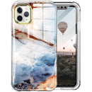 For iPhone 13 360 Full Body Painted Phone Case For iPhone 11 Pro Max(Marble L07)
