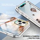For iPhone 13 360 Full Body Painted Phone Case For iPhone 11 Pro Max(Marble L07)