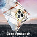 For iPhone 13 360 Full Body Painted Phone Case For iPhone 11 Pro Max(Marble L07)