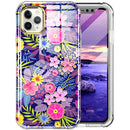 For iPhone 13 360 Full Body Painted Phone Case For iPhone 11 Pro Max(Flowers L08)