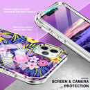 For iPhone 13 360 Full Body Painted Phone Case For iPhone 11 Pro Max(Flowers L08)