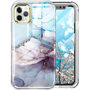For iPhone 13 360 Full Body Painted Phone Case For iPhone 11 Pro Max(Marble L11)