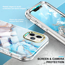 For iPhone 13 360 Full Body Painted Phone Case For iPhone 11 Pro Max(Marble L11)