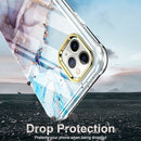 For iPhone 13 360 Full Body Painted Phone Case For iPhone 11 Pro Max(Marble L11)