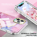 For iPhone 13 360 Full Body Painted Phone Case For iPhone 11 Pro Max(Marble L13)