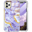 For iPhone 13 360 Full Body Painted Phone Case For iPhone 11 Pro Max(Marble L14)