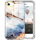 For iPhone SE 2022 / SE 2020 / 8 / 7 360 Full Body Painted Phone Case(Marble L07)