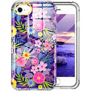 For iPhone SE 2022 / SE 2020 / 8 / 7 360 Full Body Painted Phone Case(Flowers L08)