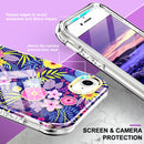 For iPhone SE 2022 / SE 2020 / 8 / 7 360 Full Body Painted Phone Case(Flowers L08)