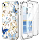 For iPhone SE 2022 / SE 2020 / 8 / 7 360 Full Body Painted Phone Case(Butterflies L10)