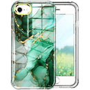 For iPhone SE 2022 / SE 2020 / 8 / 7 360 Full Body Painted Phone Case(Marble L12)