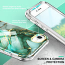 For iPhone SE 2022 / SE 2020 / 8 / 7 360 Full Body Painted Phone Case(Marble L12)