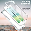 For iPhone SE 2022 / SE 2020 / 8 / 7 360 Full Body Painted Phone Case(Marble L12)