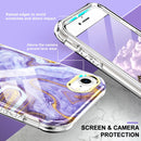 For iPhone SE 2022 / SE 2020 / 8 / 7 360 Full Body Painted Phone Case(Marble L14)