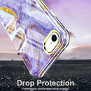 For iPhone SE 2022 / SE 2020 / 8 / 7 360 Full Body Painted Phone Case(Marble L14)