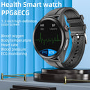 W10 1.3 inch Screen PPG & ECG Smart Health Watch, Support Heart Rate/Blood Pressure Monitoring, ECG Monitoring, Blood Oxygen/Body Temperature Monitoring(Black+Red)
