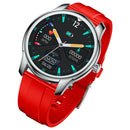 W9 1.3 inch Screen Silicone Watch Band Smart Health Watch, Support Heart Rate Monitoring, Blood Pressure, Sleep Monitoring(Silver+Red)