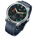 W9 1.3 inch Screen Silicone Watch Band Smart Health Watch, Support Heart Rate Monitoring, Blood Pressure, Sleep Monitoring(Silver+Blue)