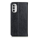 For Motorola Moto G52 4G / G82 5G / G71S Magnetic Crazy Horse Texture Flip Leather Phone Case(Black)