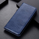 For Motorola Moto G52 4G / G82 5G / G71S Magnetic Crazy Horse Texture Flip Leather Phone Case(Blue)