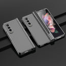 For Samsung Galaxy Z Fold3 5G Pen Slot Oil-sprayed PC+Tempered Film Phone Case(Transparent)