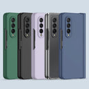 For Samsung Galaxy Z Fold3 5G Pen Slot Oil-sprayed PC+Tempered Film Phone Case(Transparent)